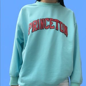 Blue & Orange Princeton Crewneck